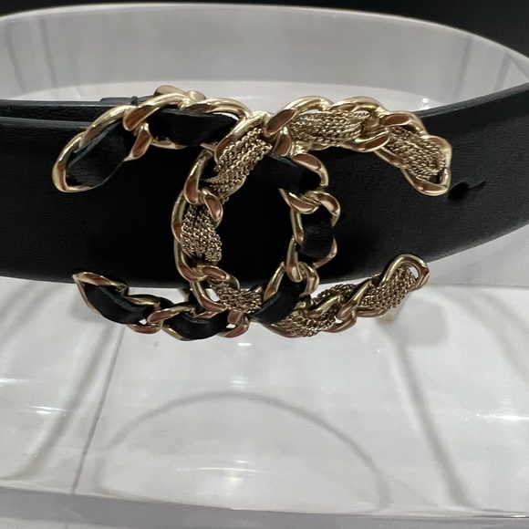 Chanel chain and leather CC Belt - Picture 3 of 6